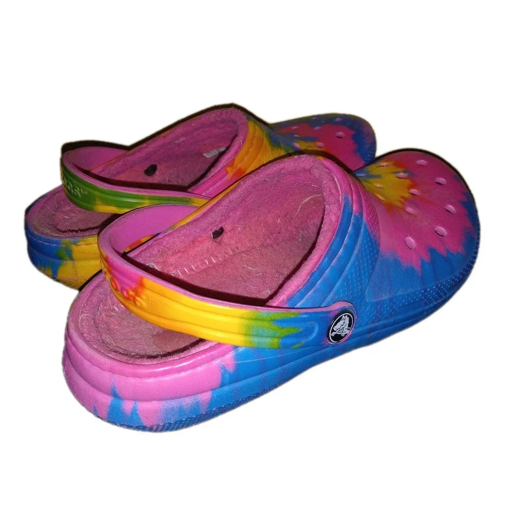 Crocs Unisex Multicolor Lined Clog Slip On Shoes J5